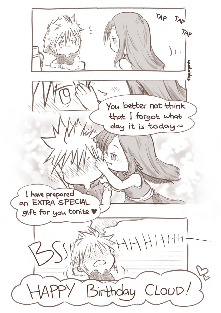 g_luceroth's tweet photo. Cloud is mopey on his bday… but Tifa knows exactly how to handle it~
HAPPIEST BDAY YOU LUCKY CHOCOBO 🐣☺️❤️🎉

#クラウド生誕祭
#クラウド誕生日
#cloti #クラティ
 #FF7R https://t.co/HImo2XZH3S