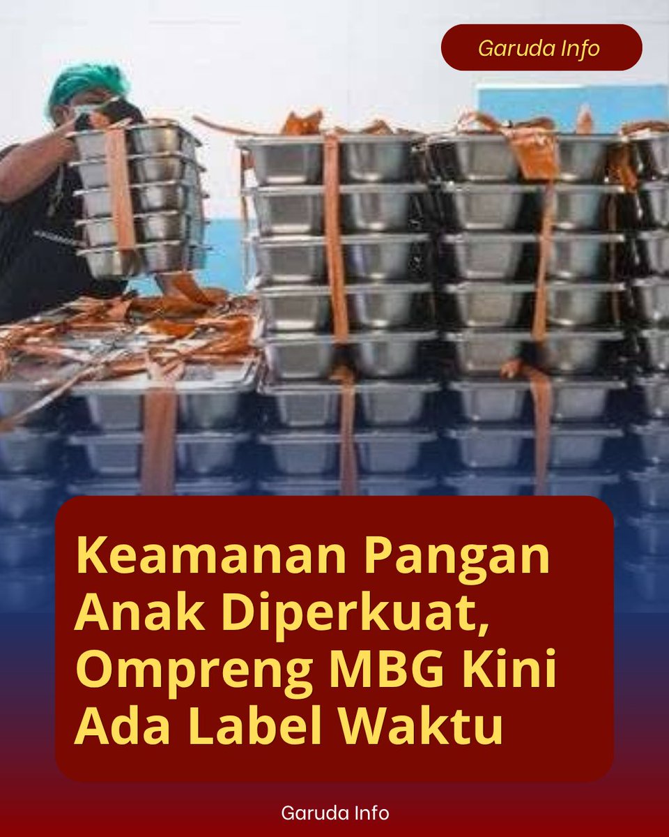 gesit_men's tweet photo. Makanan MBG adalah makanan segar, bukan awetan. Oleh karena itu, mulai pekan depan wajib ada label batas waktu konsumsi. Guru dan siswa diminta patuhi demi kesehatan bersama.

#jagaindonesia #kamibersamapresiden #GiziAnakAman #MenjagaPersatuan #TerusBerbenah https://t.co/Mg5l8g8yEW