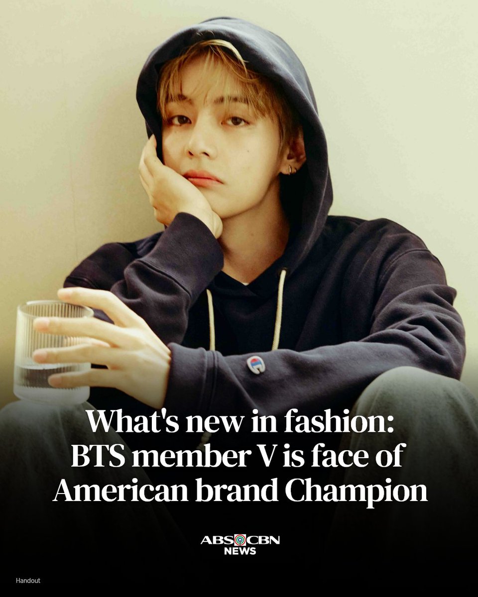 ABSCBNNews's tweet photo. BAKA V-BY KO 'YAN
 
Kim Taehyung of BTS is the newest face of an athletic and lifestyle brand. 

Read: https://t.co/ZhZAeGEgcS https://t.co/a6XA0BBEAX