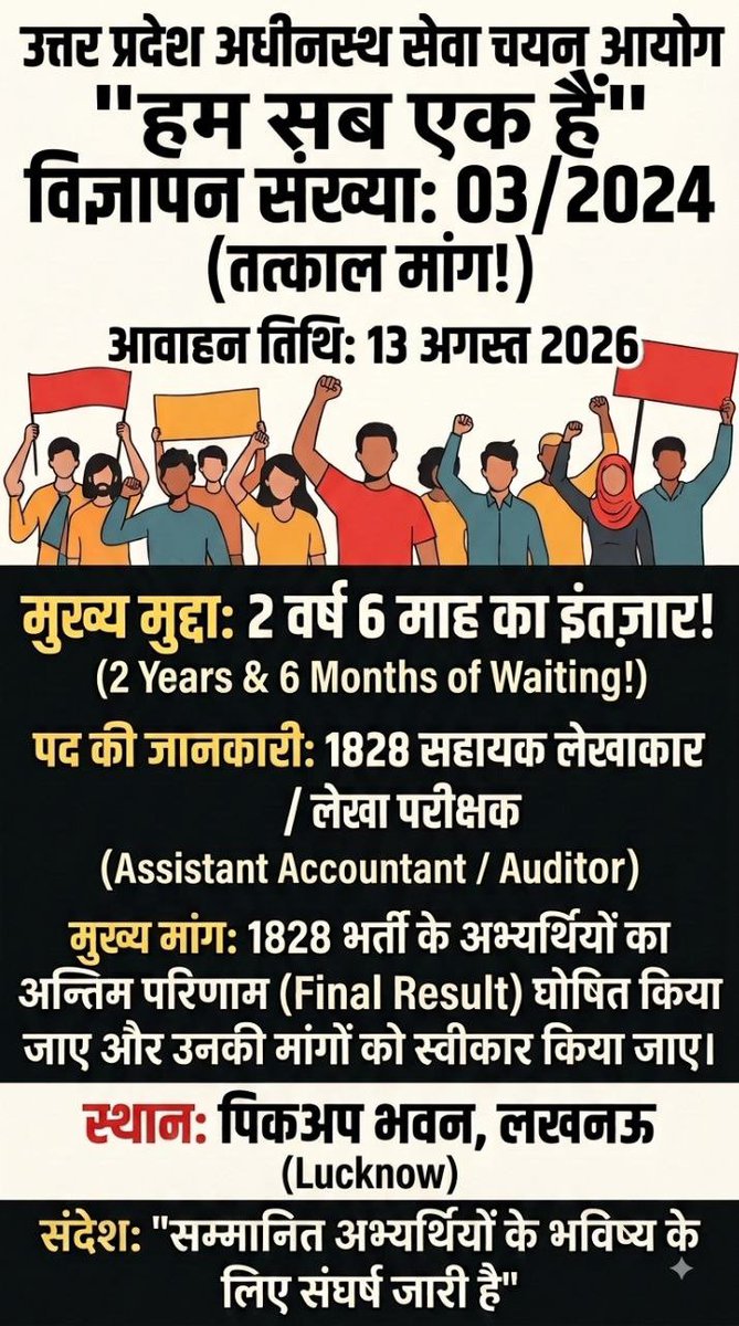 lodhiabhijeet7's tweet photo. सहायक लेखाकार और लेखापरीक्षक भर्ती का अन्तिम परिणाम अति शीघ्र जारी किया जाये।
@UpssscOfficial1
@myogiadityanath
@myogioffice
@SureshKKhanna https://t.co/ntdA7xrFJF