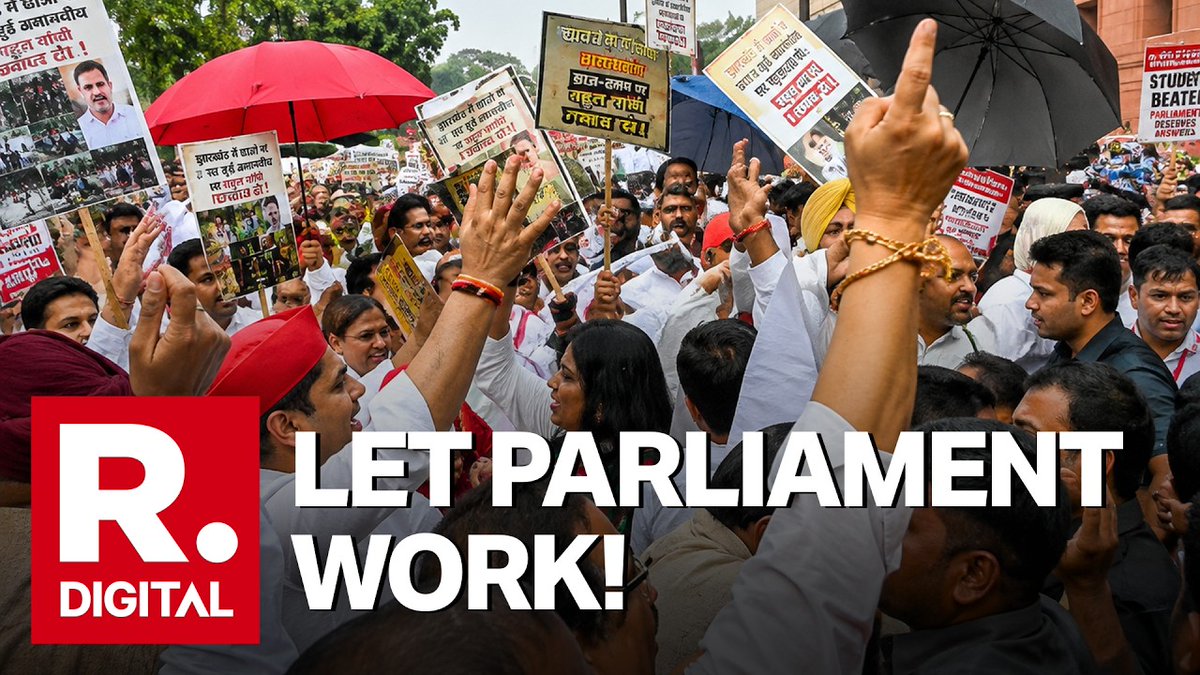 republic's tweet photo. NDA EXPOSE Rahul Gandhi’s Double Standards | Fierce Protests Outside Parliament
Watch the full story: https://t.co/lHcRV4Efi6
#NDAProtest #RahulGandhi #ParliamentStandoff #JharkhandStudentProtest #IndianPolitics #ParliamentNews #BJPVsCongress @RepublicDigital https://t.co/a5k4fkIua8