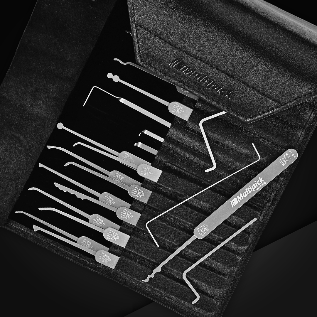 Multipick's tweet photo. Our ELITE sets combine different pick profiles and tension tools, allowing you to respond flexibly to various lock cylinders. ✅ https://t.co/9orTZqyu4U https://t.co/tRZ9DqhwNx