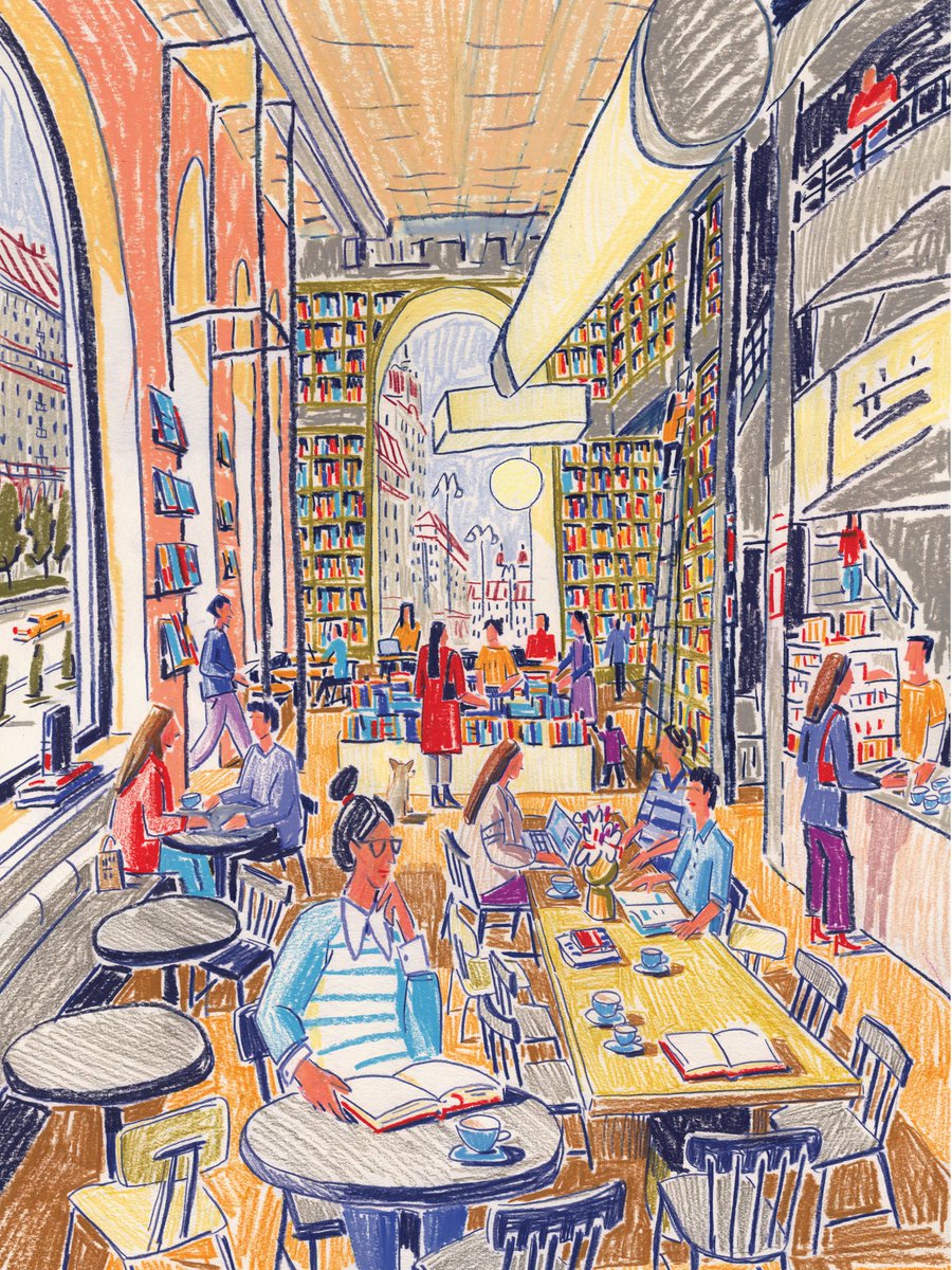 swyatozzarra's tweet photo. This is my illustration for Kyiv book store Sens Khreshatyk for @sens_kyiv https://t.co/BR796bebCd