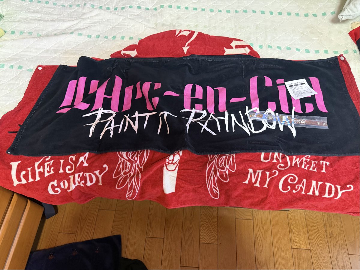 taikichi666's tweet photo. ラルクのフードと去年のHYDEさんのフードとの大きさの違い。

#LArcenCiel 
#HYDE https://t.co/UHXt3Mihbl