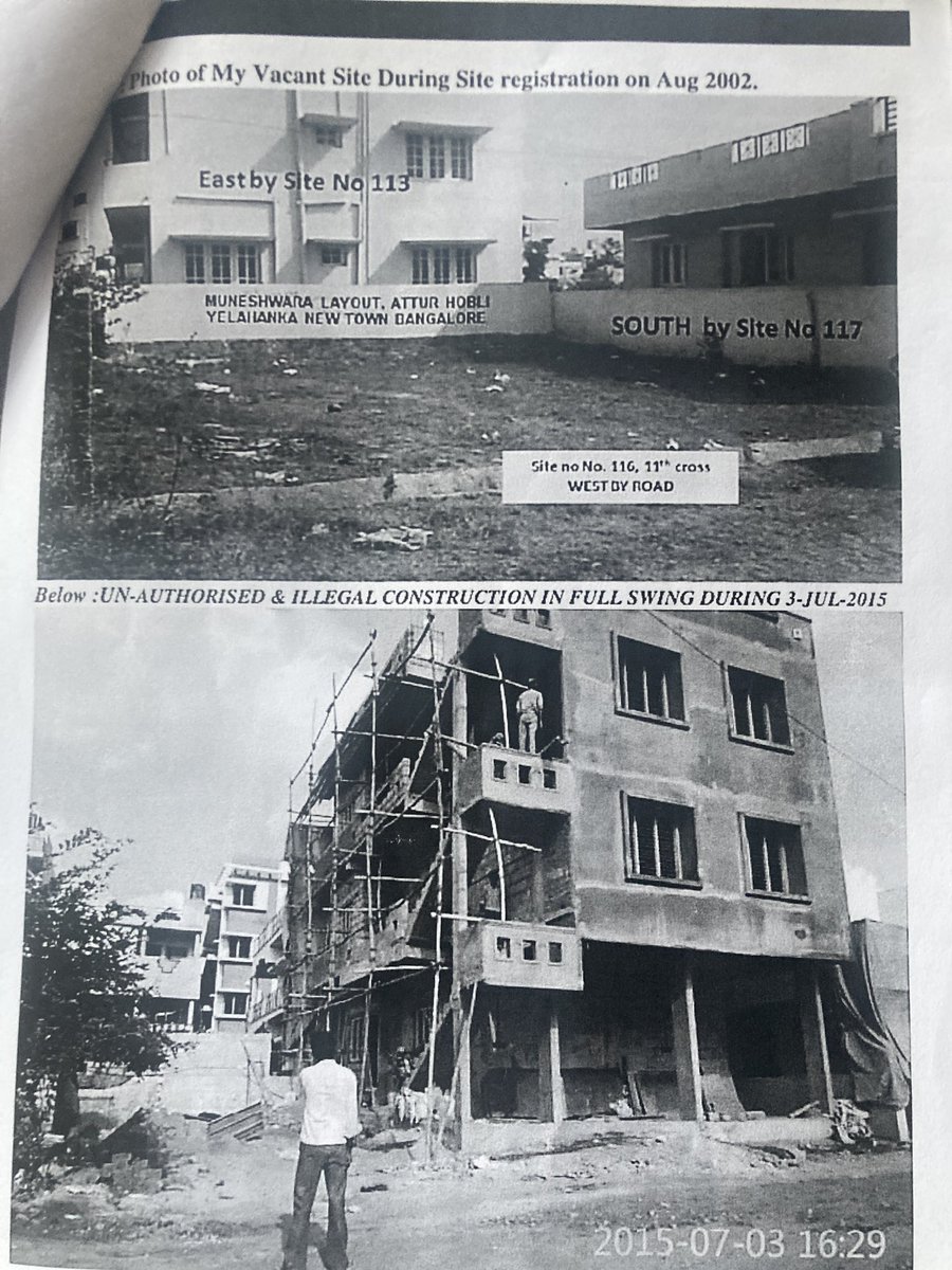 vitobananda's tweet photo. @GBA_office, @krishnabgowda , @GBAChiefComm ,@surajgovindraj ,@publictvnews ,@tv9kannada ,@CMofKarnataka ,@DeccanHerald ,@TimesNow ,@htTweets 
Dear Sir, My property with A/E Khata is hijacked by fraudulent builder by duplication of fraud papers. Struggling for demolition FYIP https://t.co/Pypo1tb59W