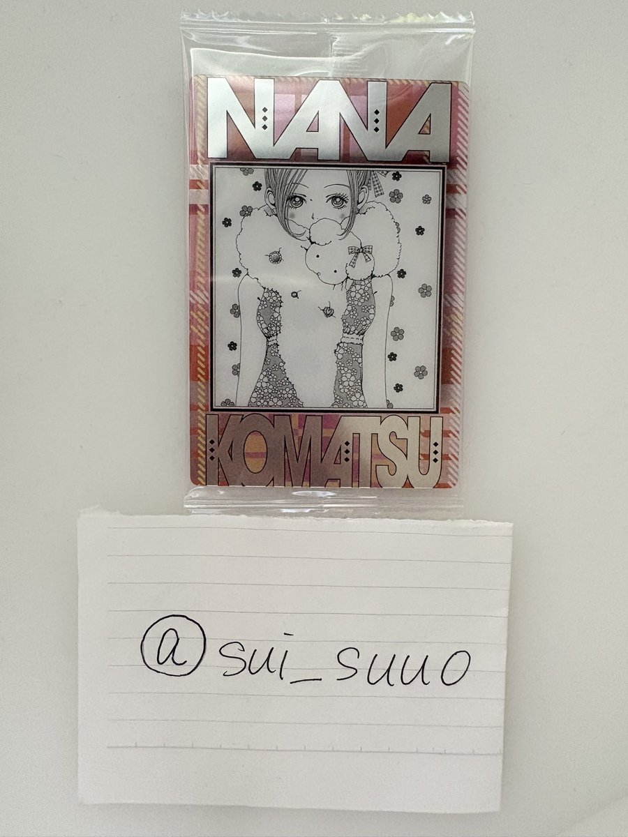 sui_suuo's tweet photo. @99qcp 初めまして！検索より失礼します。
当方、画像のものを所持しておりますが、キャラクターカードのナナと交換可能でしょうか？
ご検討よろしくお願い致します！ https://t.co/BB04kuZzl9
