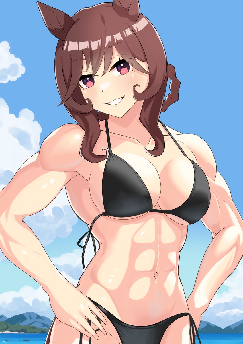 夏！水着ドンちゃんです！ #ウマ娘 #ジェンティルドンナ