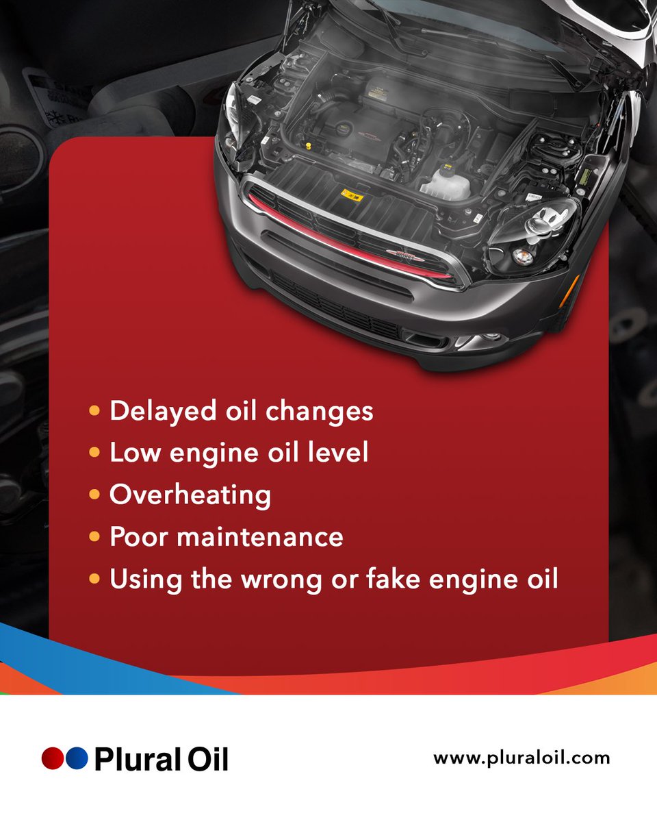 PluralOilOnline's tweet photo. These are a few common causes of engine failures!
Get Genuine Plural Oil today! 

You can also become a distributor today.
info@pluraloil.com
+234 707 122 1931

#PluralOil https://t.co/Zc1RlPx9d9