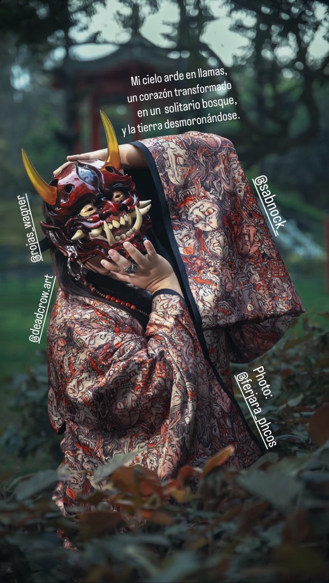 WagnerRojas6's tweet photo. Un cliente en Perú compartió está hermosa historia en Instagram como adelanto de su sesión de fotos.

«Chimamire no Hannya»
 血まみれの般若

La máscara tiene cuernos translúcidos. https://t.co/vf5UFIGhbB