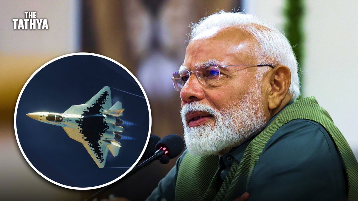 _TheTathya's tweet photo. Putin Makes Final Su-57 Push to India With Missiles, Technology Transfer and AMCA Support 🇮🇳🇷🇺😱

Russia is reportedly making its most aggressive pitch yet for the Su-57, offering India not just the stealth fighter but an entire combat ecosystem built around long-range and hypersonic weapons.

> Package reportedly includes the Kh-69 stealth cruise missile
> R-37M long-range air-to-air missile is being offered for high-value targets such as AWACS and tankers
> Hypersonic weapons including Kinzhal and Zircon have also been discussed
> Moscow is reportedly willing to offer deep technology transfer and source-code access
> Initial aircraft could be imported, followed by local production at HAL Nashik
> Russia has also offered technical support for India’s indigenous AMCA programme

👉 Russia is no longer selling India just a fighter. It is offering stealth, long-range weapons, local production and technology access in one package.

📌 Follow @_TheTathya for more such updates.