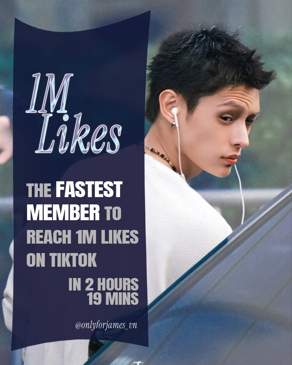 ofjvn_'s tweet photo. 🔥 DATA | SPIDEY JAMES TAKES OVER SOCIAL MEDIA 🔥

From TikTok, X, Douyin to Instagram, SPIDEY JAMES is truly taking over social media. 🕷️

📈 TIKTOK | 1M LIKES IN JUST 2 HOURS 19 MINUTES

James Chao’s Spider Man video officially reached 1 million likes on TikTok in just 2 hours 19 minutes, with around 2.3 million views, making it the fastest personal video in the group to reach 1M likes. James is also the only member who currently has the fastest personal 1M-like videos for both official and unofficial content.

📈 X | SPIDEY JAMES TRENDING ON TODAY X’NEWS

Spidey James’ impact was also seen on X, with 2 James-related topics appearing on Today X’News.
The keyword “SPIDEY JAMES” also entered Entertainment Trending, with many posts receiving high engagement.

📈 DOUYIN | TOP 8 HOT SEARCH

On Douyin, the topic 赵雨凡也来模仿蜘蛛侠了 reached TOP 8 on the Entertainment Hot Search, with over 8 million discussion points.

📈 INSTAGRAM | JAMES BREAKS HIS OWN RECORD AGAIN

And it doesn’t stop there. James has once again broken his own Instagram record for reaching 1M likes. His latest solo Reel officially reached 1 million likes in just 4 hours 33 minutes, 10 minutes faster than his previous record, keeping his position as the member with the fastest personal post to reach 1M likes in the group.

At the same time, James has also become the fastest 5th-gen idol to reach 1M likes on Instagram since his James x Saint Laurent post.

JAMES BOOMS LIKE THIS EVERY MONTH. WE’RE SO PROUD OF YOU, JAMES CHAO!!! 😭🔥

#JAMES #제임스