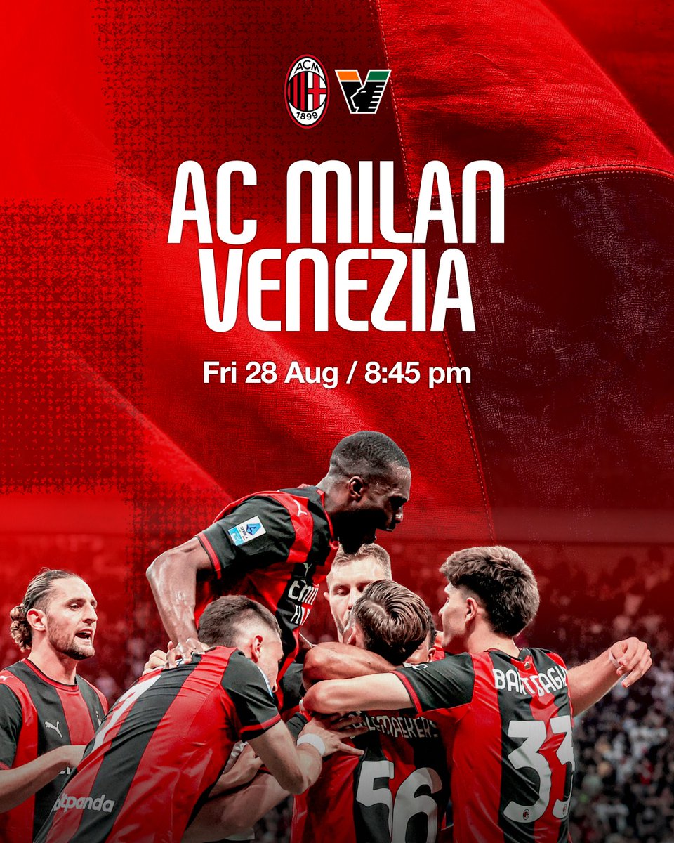 acmilan's tweet photo. Join us for our first home game of the Serie A season! 🏟️ 
Tickets on sale, starting from €12 🎟️