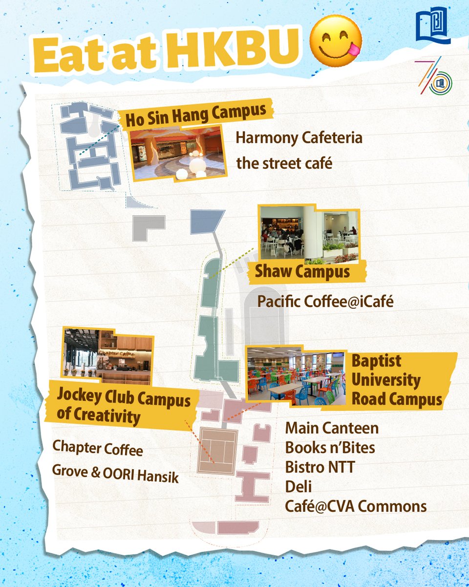hkbaptistu's tweet photo. New to HKBU? π Save our handy guide to discover where to eat, study and stay active on campus, plus useful information on student healthcare services and facility bookings π. Make the most of your university life π«Ά!
#HKBU #HKBU70Anniversary #FreshmenGuide #CampusLife https://t.co/5JfydEF37a