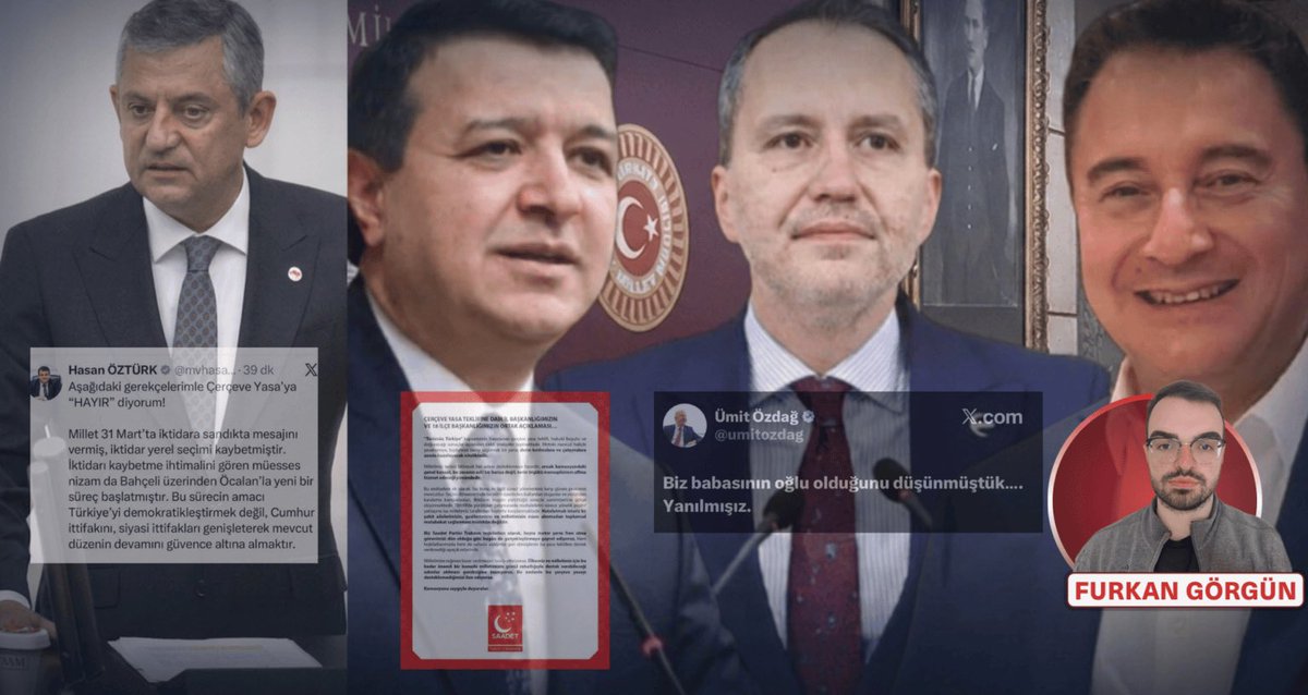 gazetepano's tweet photo. Çerçeve Yasa sadece “Yeni Parti”yi karıştırmadı: Partilerde peş peşe itiraz ve istifalar

📌 Çerçeve Yasa, teşkilatlarla genel merkezleri karşı karşıya getirdi. Fatih Erbakan’ın çekimser tavrına Ümit Özdağ’dan tepki geldi.

✍️ Furkan Görgün yazdı.

https://t.co/xiLoMImFav https://t.co/4t18dkPdwO