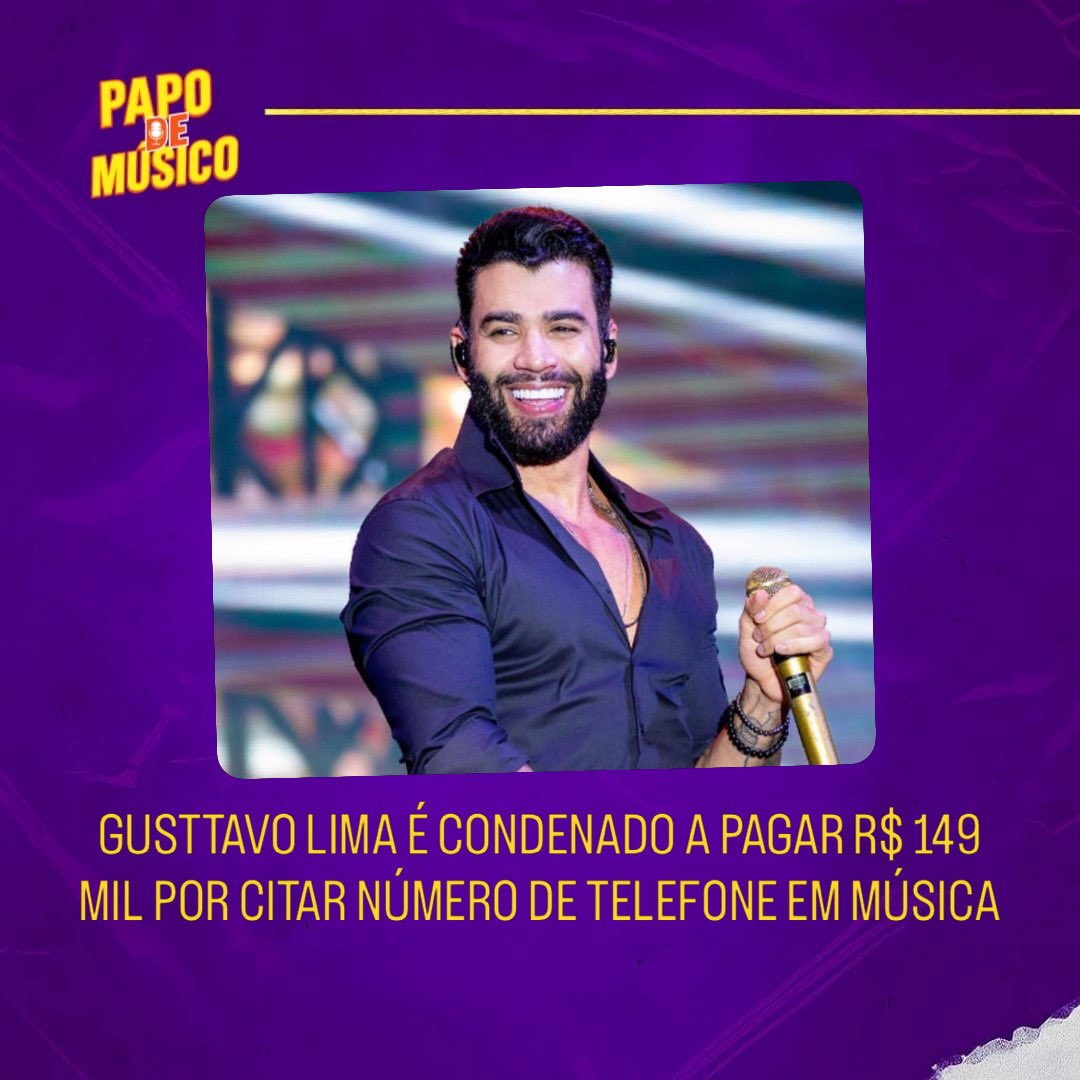 pdmpapodemusico's tweet photo. Cantor foi condenado pela Justiça de Pernambuco a indenizar um homem do Recife após citar, sem DDD, um número de celular na música “Bloqueado”. Ele afirmou que passou a receber mensagens e prejudicar atividades profissionais. O TJ-PE manteve a condenação de R$ 149 mil por danos. https://t.co/axSEVOHu1l