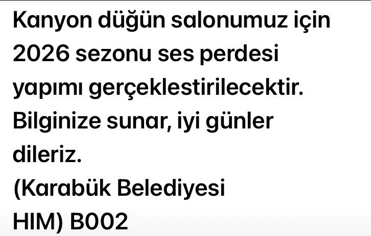serhat_falcon's tweet photo. @ozkancetinkayaa Sn. Başkan göreve gelir gelmez kanyon düğün salonunun bahçe kısmını açtınız ve o günden beri bu bölgede yaşayanlarda konforda huzurda kalmadı. 2026 düğün sezonu için konutlar ile düğün salonu arasına duvar yapılacaktır taahhütünü yerine getirmediniz. https://t.co/ayIoYeWf9L