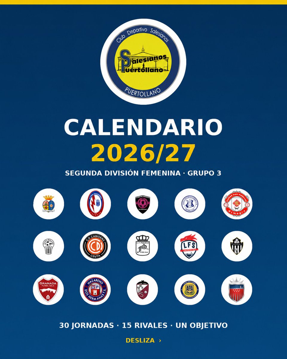 CDSalesianosPto's tweet photo. 🗓️ Así queda nuestro calendario para la temporada 2026-2027. 

Papel y boli 📝 https://t.co/YshTiRWvuA