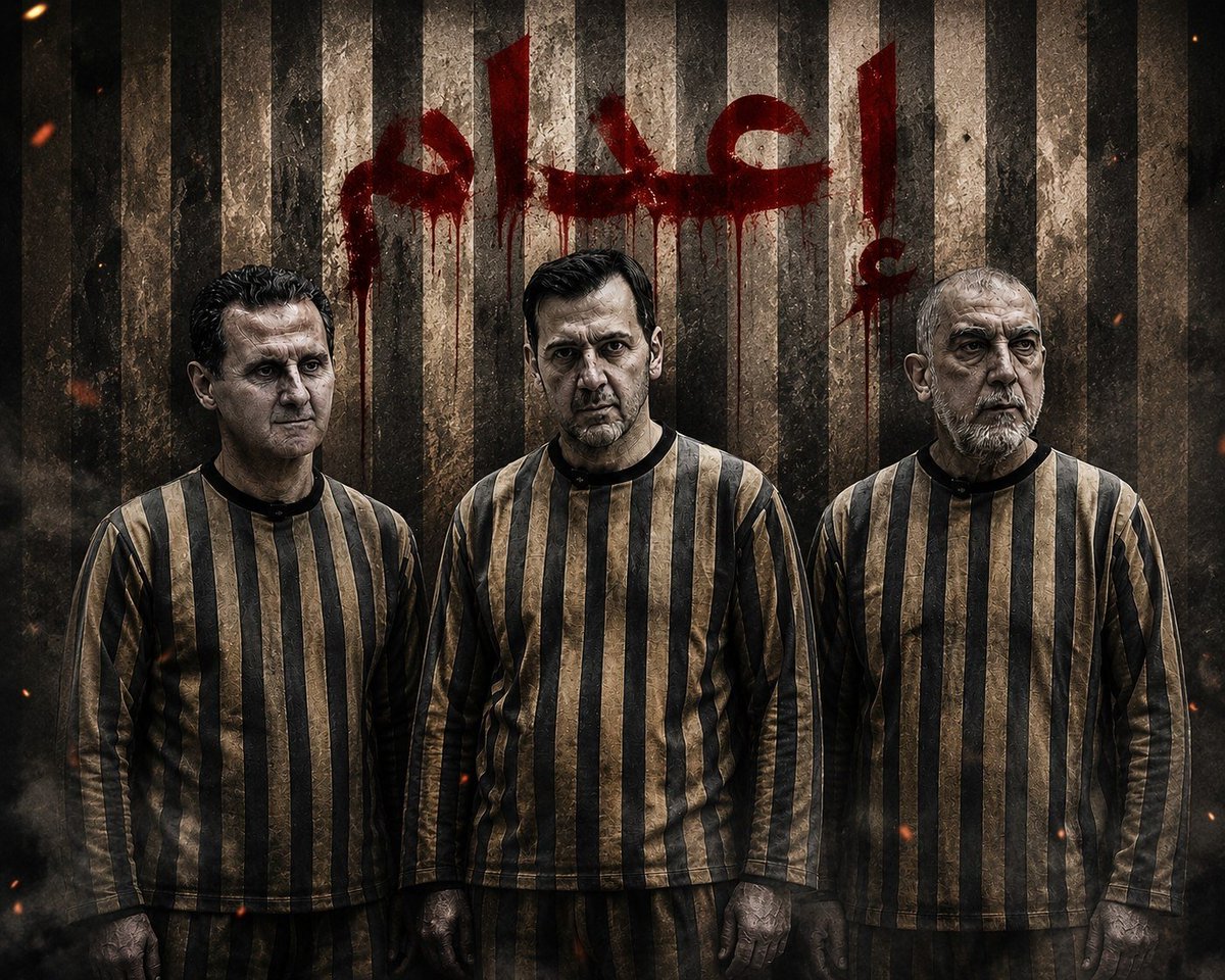 Hasan_Alali9's tweet photo. لحظة انتظرها السوريين 14 عام 
السفاح المجرم عاطف نجيب يحكم و رئيسه الفار بالإعدام شنقاً حتى الموت
الله أكبر ولله الحمد
والعقبى لكل الظالمين المتجبرين في الأرض https://t.co/R3nJrkKxLo