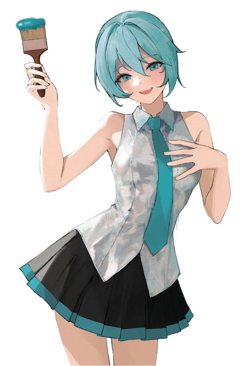 no_t_Thin_ng_'s tweet photo. paint miku! https://t.co/QjrzDSIldx