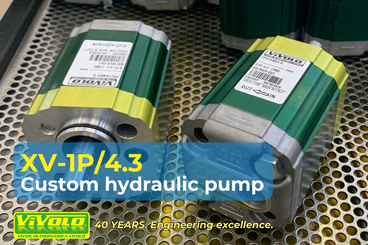 Vivoil's tweet photo. Customized #HydraulicPumps XV-1P/4.3
Request: to fit shafts not provided by the catalog model.
โข Displacement: 4.16 cmยณ/rev
โข Max peak pressure: 300 bar
โข Max rotation speed: 6000 rpm
https://t.co/fq9d6IZN83
#Hydraulics #Pumps #HydraulicComponents #HydraulicSystems #Vivolo https://t.co/RrNyhug8gn