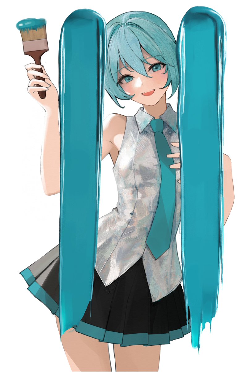 no_t_Thin_ng_'s tweet photo. paint miku! https://t.co/QjrzDSIldx