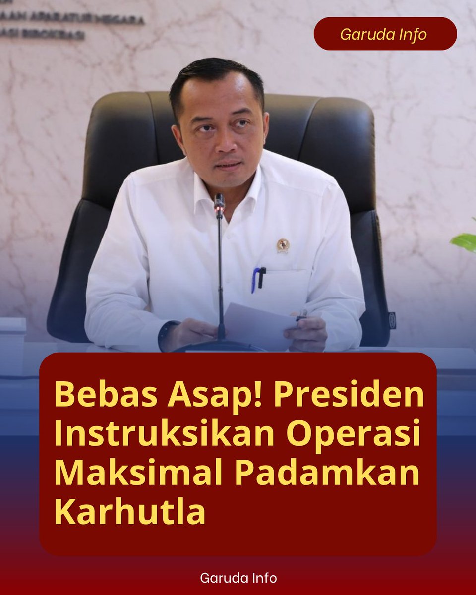 gesit_men's tweet photo. Ancaman El Nino dihadapi dengan langkah tegas. Presiden Prabowo perintahkan penanganan terkoordinasi agar karhutla tidak meluas. Masyarakat diminta ikut waspada.

#jagaindonesia #kamibersamapresiden #LawanKarhutla #BebasAsap #AparatSiaga https://t.co/h4gO0U6e98