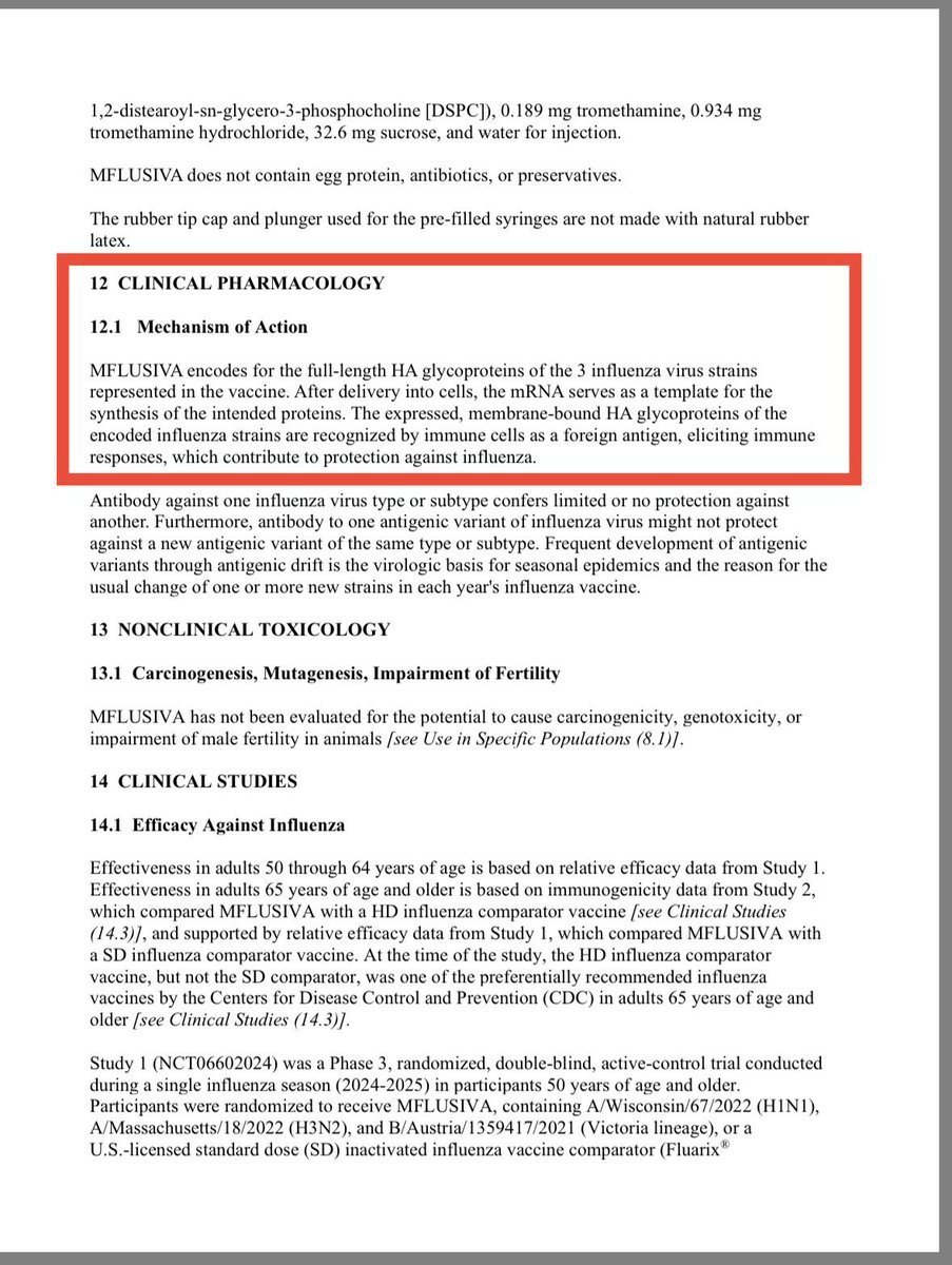 Fa21519230's tweet photo. 🚨🚨 ALERTA: La reciente aprobación de mRNA 1010, la  "vacuna" contra la gripe estacional de Moderna NO ES UNA VACUNA...
El inserto del paquete dice que es MODIFICADORA DE GENES sin ninguna forma de apagarla... https://t.co/VWecR7ykPN
