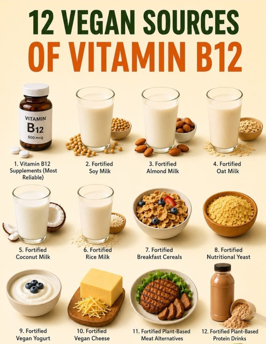 Aiprincess_bd's tweet photo. 12 vegan sources of vitamin B12.. https://t.co/rjWFRBmP61