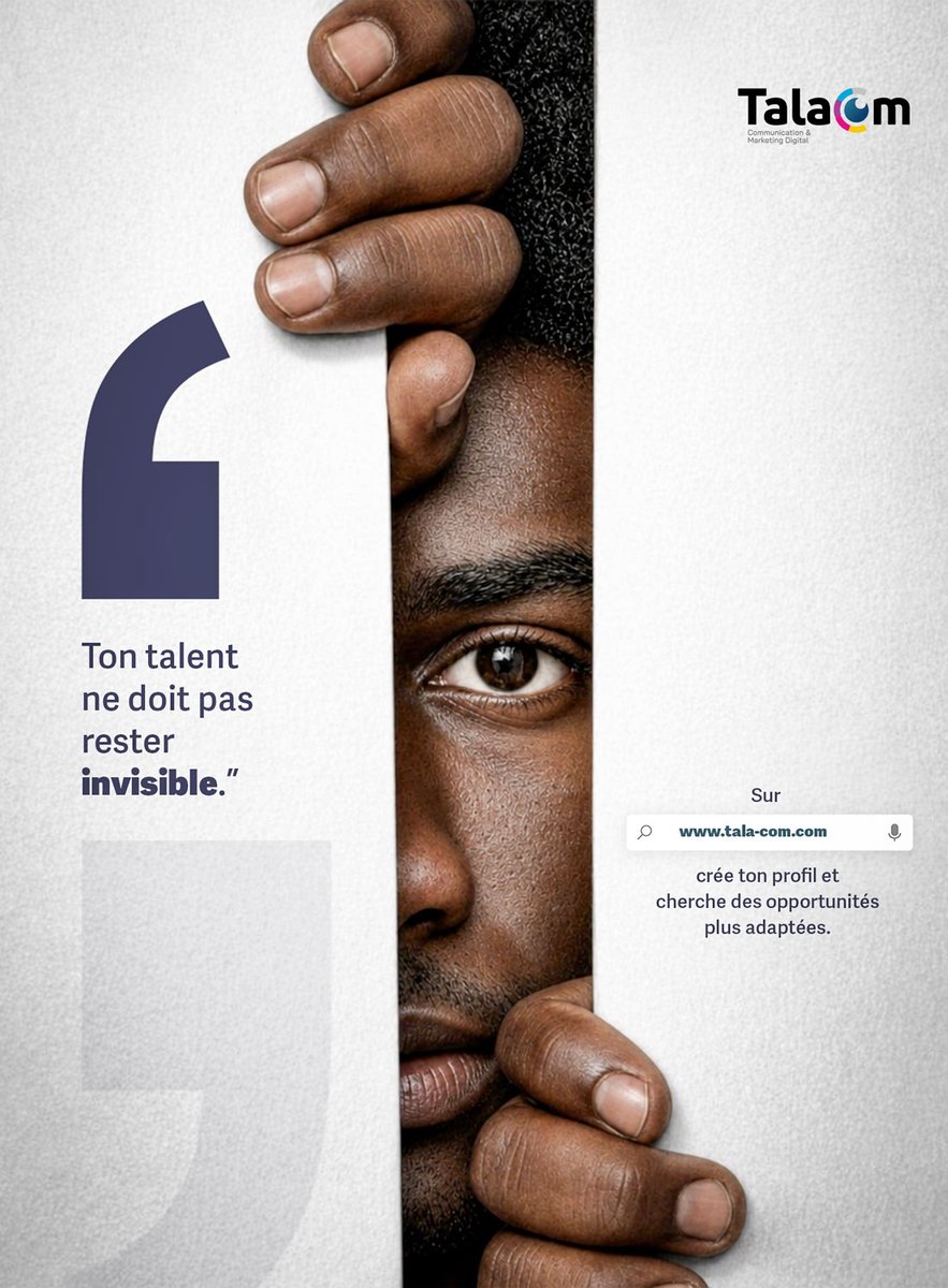 TalaComkin's tweet photo. Tu peux avoir du potentiel.
Mais si personne ne te voit,
personne ne pense à toi.
Le chômage, parfois, c’est aussi un problème de visibilité.
Mets ton profil là où les opportunités circulent.
👉 Rejoins https://t.co/4I1ZAGghex
#TalaCom #JobRDC #Kinshasa #TalentRDC https://t.co/l52xEFqhtF
