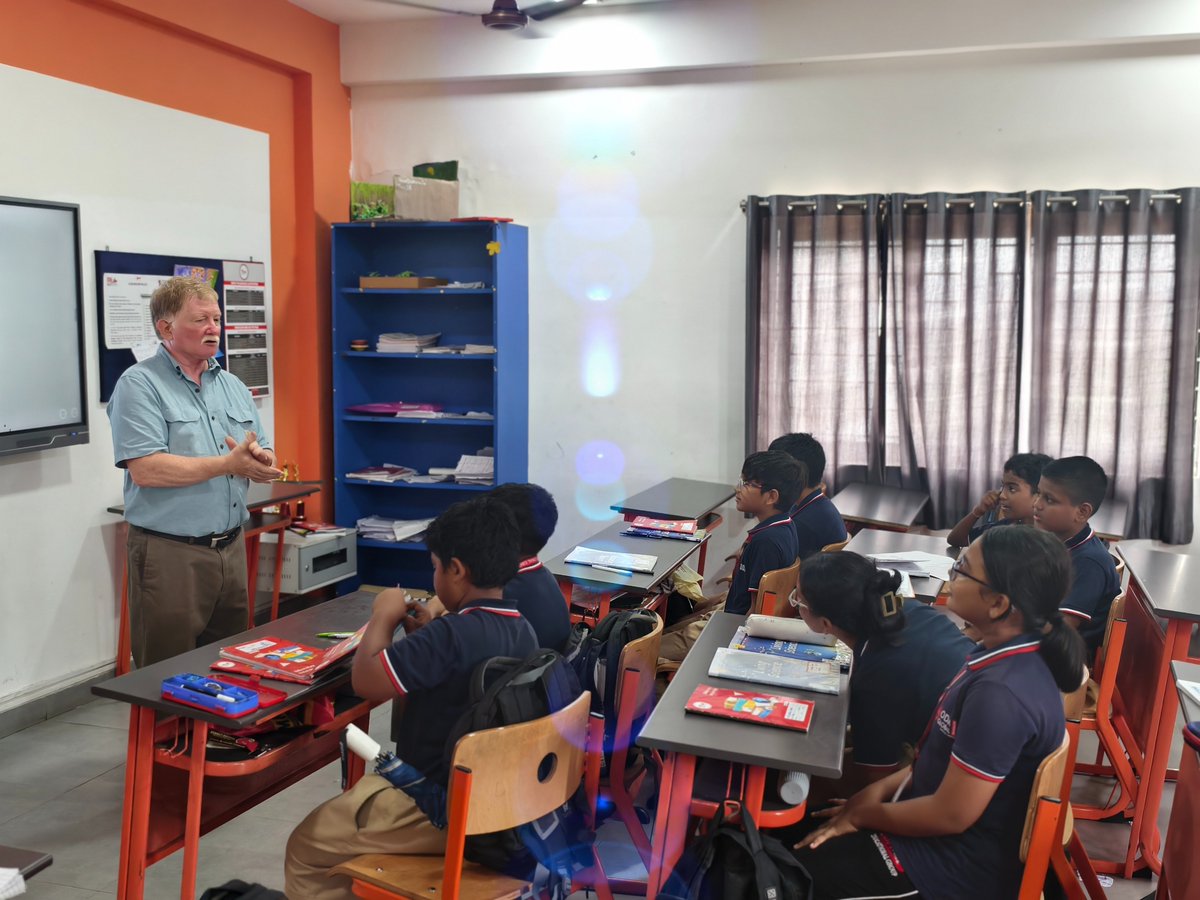 odmglobalschool's tweet photo. 📸🌍 Learning beyond borders! Students of Classes V & VII explored photography, English, and communication with Global Educator Mr. Mike Gange. The interactive session inspired observation, creativity, confidence, and global thinking. ✨ #growwithodm #GlobalEducation https://t.co/ufRFcYZSgY