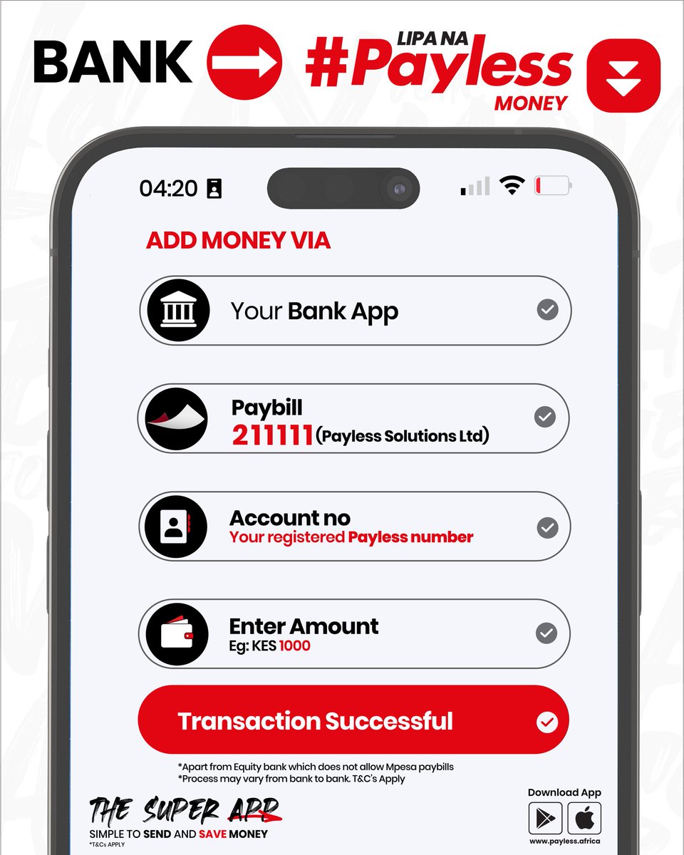 Payless_Africa's tweet photo. We have made it completely seamless to fund your #Payless wallet directly from your bank. Top up your wallet NOW and SAVE MOORE when you transact via #Payless. #Bank2Payless #PaylessSuperApp https://t.co/MjC34rFpEK