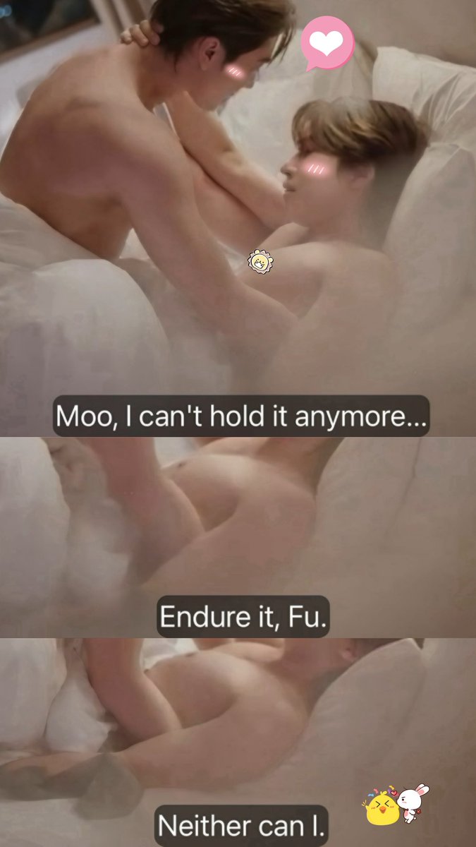 DidiCow1108's tweet photo. This exact dialogue pretty much defined who holds the power at home 🤣
Fu: I can't hold back anymore...!
Moo: Endure it, Fu.
Moo: Neither can I... "But you are NOT allowed to go first!"
The boss has spoken! You can never win against MooMoo , Fu 😏😏💖
#CrazyLoveMooMoo
#พี่ฟากชอบเธอมู่
#BossNoeul