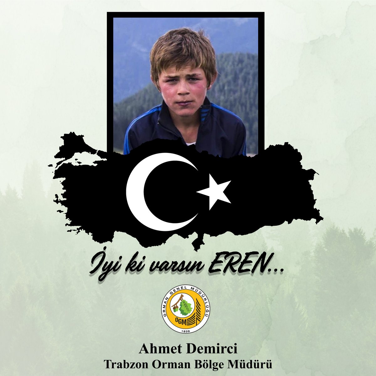 trabzonobm's tweet photo. 15 yaşında bir yürek, koca bir vatan sevgisi…Karadeniz’in yiğit evladı Eren Bülbül’ü ve tüm şehitlerimizi rahmet ve minnetle anıyoruz. 🇹🇷 https://t.co/igbr5FUt8G