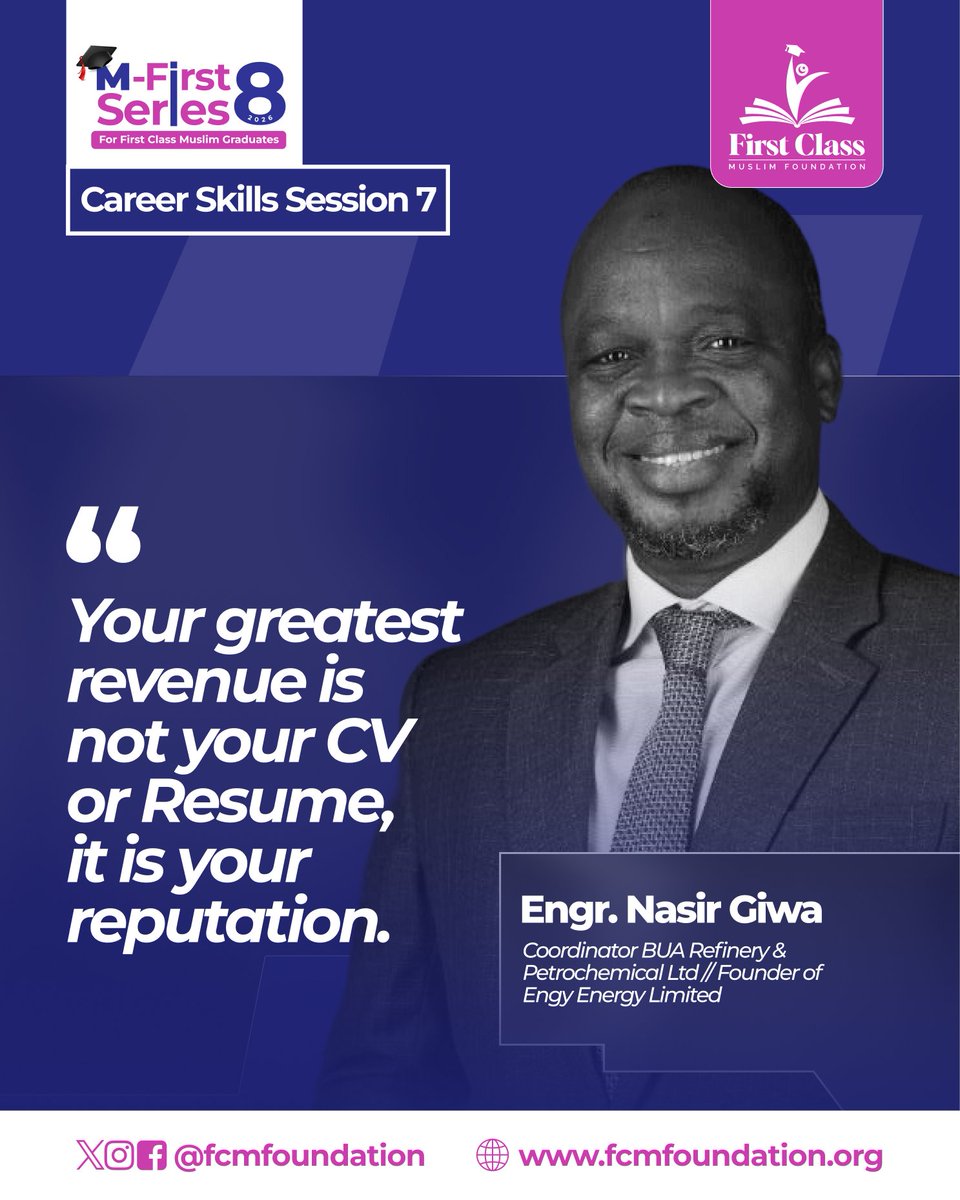 Fcmfoundation's tweet photo. Beyond academic excellence, there are values that serve as catalysts towards achieving set goals. Engr. Nasir Giwa enlightened our M-First Series 8 Scholars' on those necessary values.

#mfirstseries8
#leadership
#careergrowth
#firstclassgraduate https://t.co/lC2gTAjuKJ