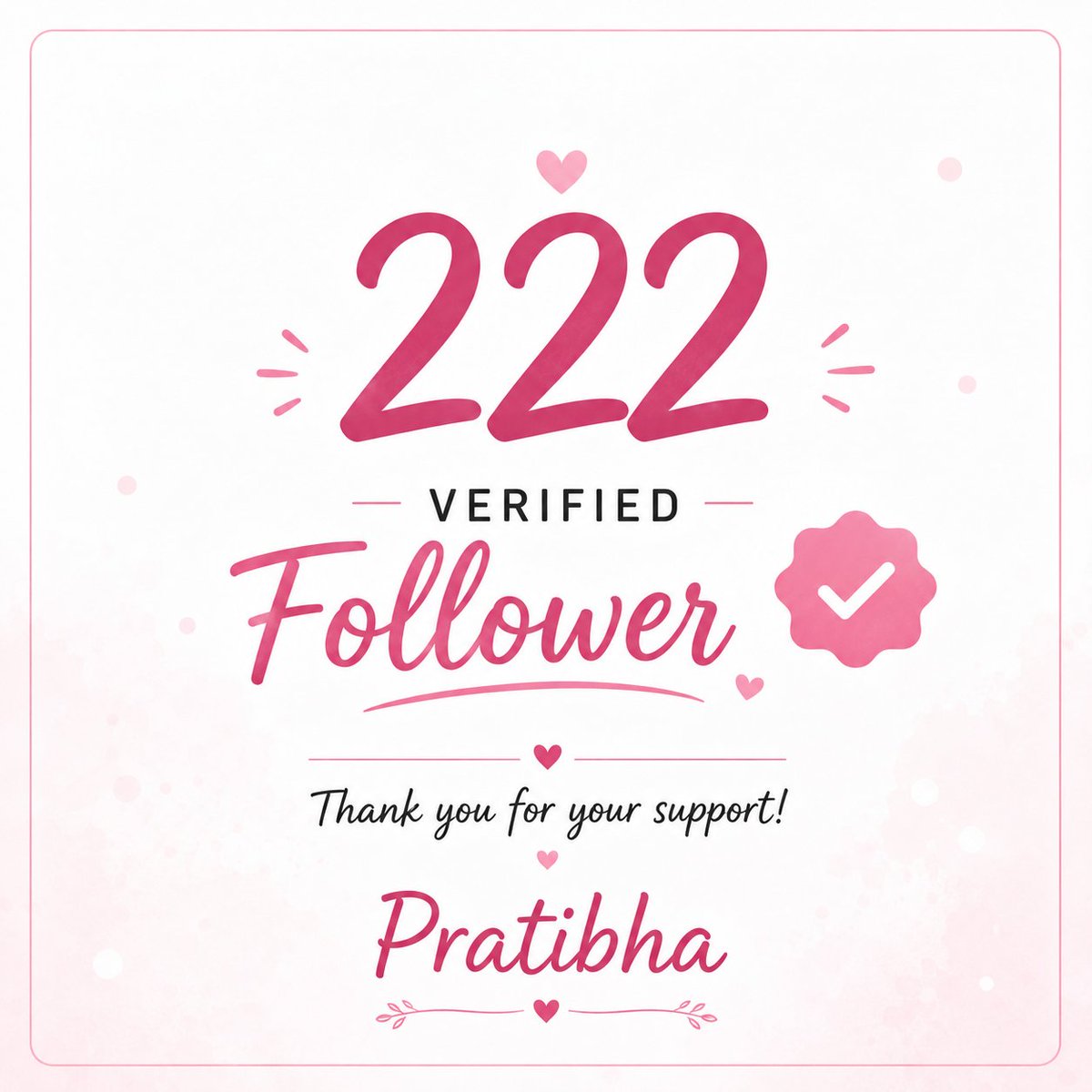 Pratibha91196's tweet photo. Do you need  222+ active verified follower... 

Just say  "" I need ""

Let's support each other 🤝🤝 https://t.co/GPDEXjs9Kj