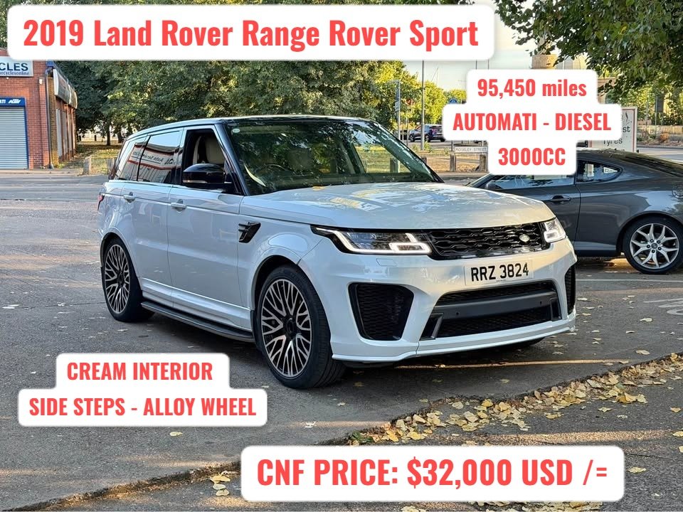 globalint0's tweet photo. Range Rover Sports - 2019
95K MILES - AUTO - DIESEL - CREAM INTERIOR - SIDE STEPS

CNF PRICE: $32,000 USD https://t.co/1al5RQdxdV