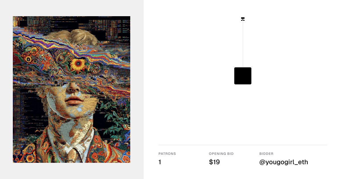 networkeddotart's tweet photo. Auction live: opening bid of $19 by @yougogirl_eth. https://t.co/lb6jkC1NCC