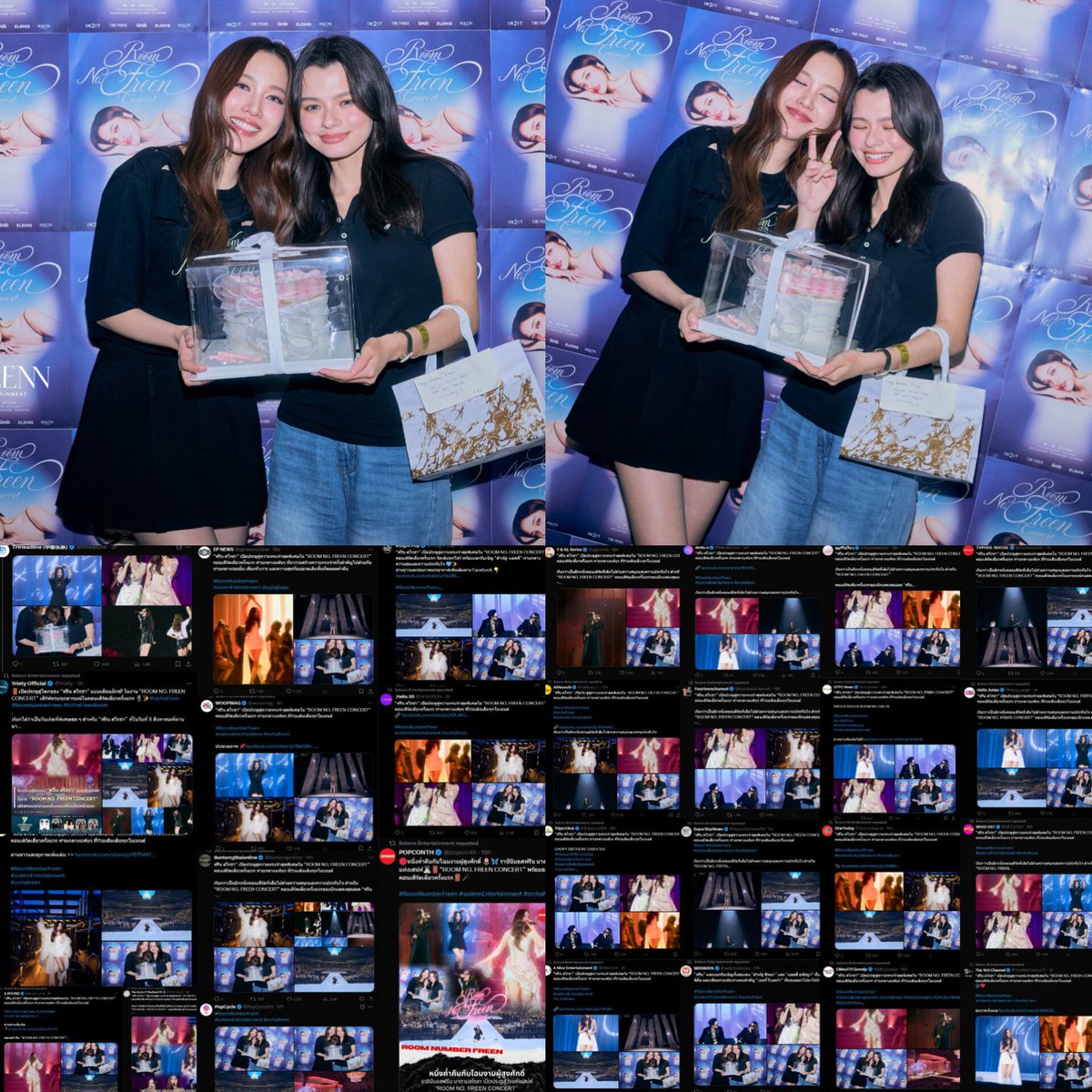 FB_enthusiast's tweet photo. Solenn Ent CEO lowkey hard launching her wife be like

Boss F: Okay here are the pictures from my bday concert and make sure to put my picture with my bb okay?

Thai medias: Copy that boss!🫡

#FreenBecky #ฟรีนเบค 
#srchafreen #beckysangels https://t.co/2Qi8r4TGs0