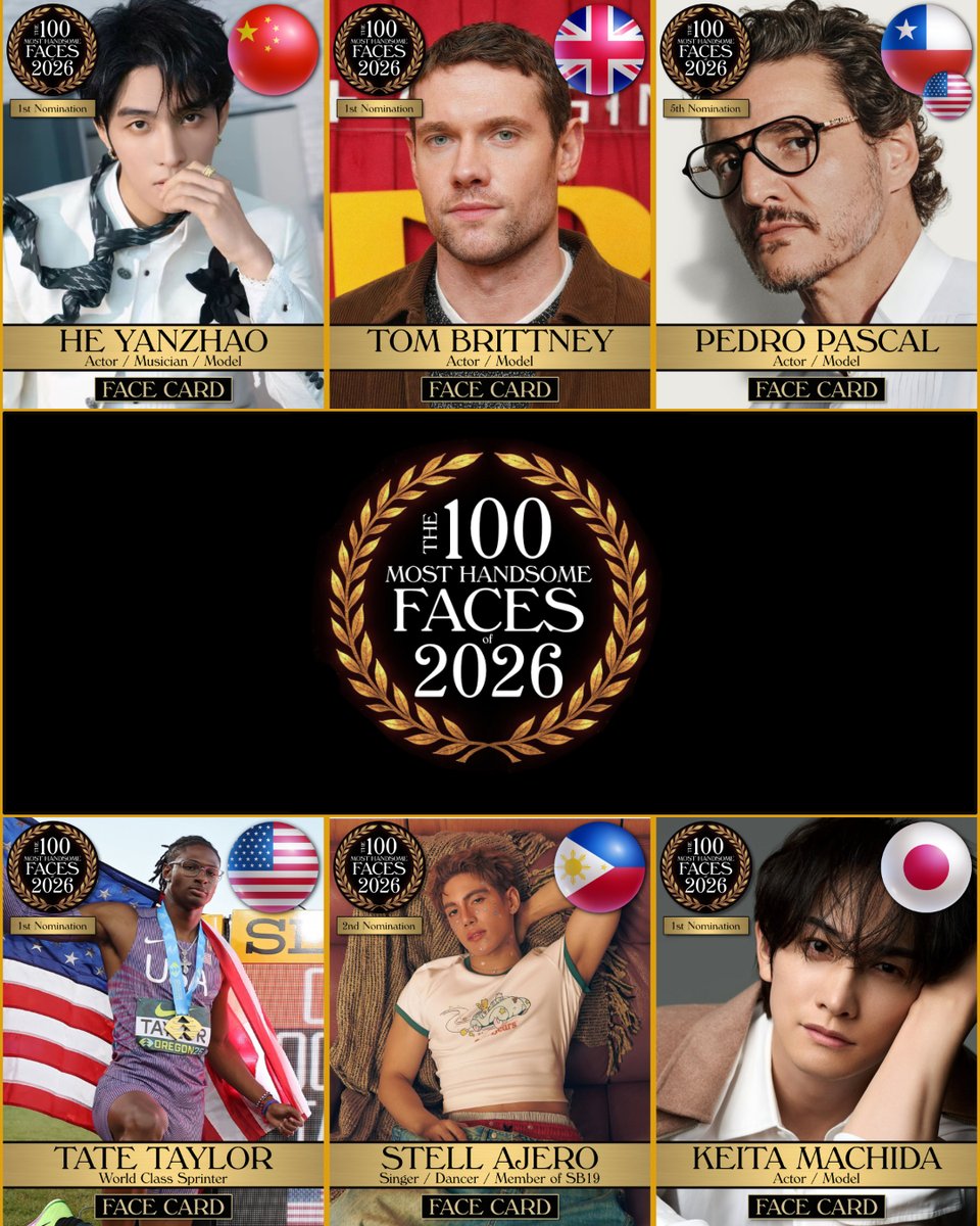 tccandler's tweet photo. Which face should represent 2026? To nominate & vote please join 70,000+ on our Patreon! (link in bio). #tccandler #100Faces #100faces2026 #heyanzhao #pedropascal @pascalarchive #tatetaylor #stell #stellajero #sb19 @SB19Official @SB19_ATINph @SB19TrendsPH @machida15thbook https://t.co/2yRjmdoQtS