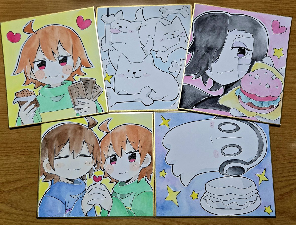 新作セット⑤手描き1/4色紙 セットに1枚ランダムで入れさせて頂きます