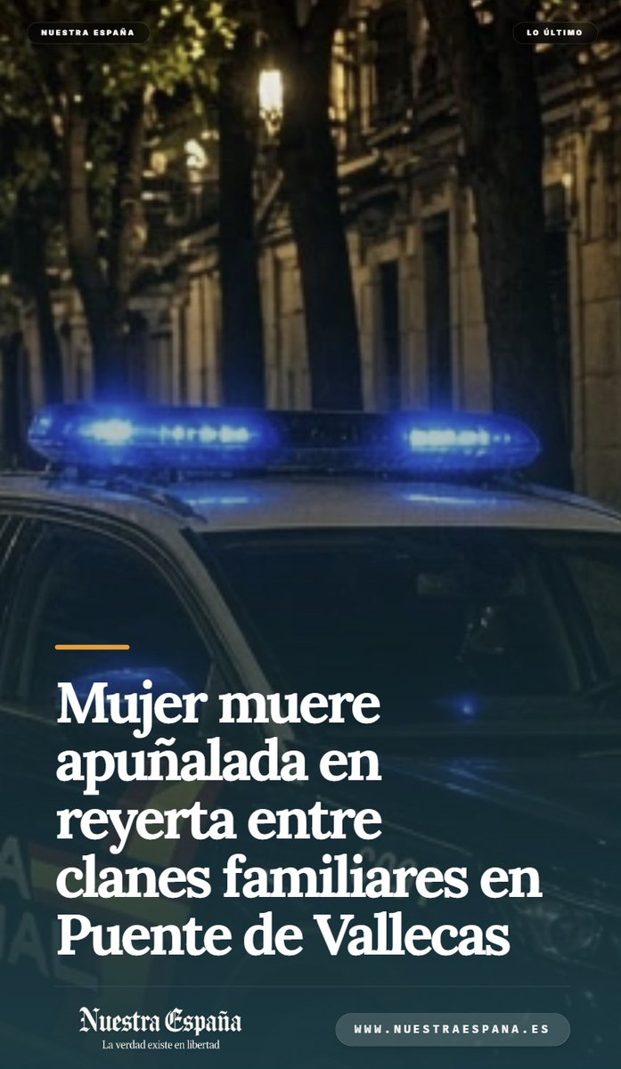 esnuestraespana's tweet photo. 🟥¡Apuñalamiento entre clanes!
Mujer muere apuñalada en reyerta entre clanes familiares en Puente de Vallecas
👉https://t.co/iU8pYmuZ69
¡Síguenos para más noticias!
#clanes #pelea #fallecida https://t.co/35r1c13cFX