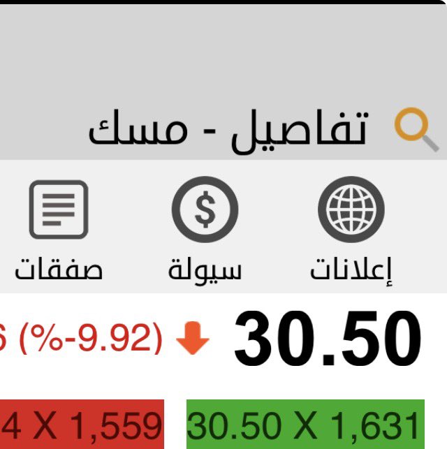 Lexus5004's tweet photo. إلى عند صبر يتمقنص 

سهم #مسك 30.50 💚

بعد الإعلان إلى اشوفه  جيد 
ضغط السهم نسبة تحت

ليست توصية شراء او بيع او احتفاظ https://t.co/obWsTAL473