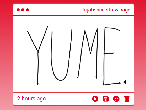 Fujotissue's tweet photo. YUME?????? https://t.co/8YGvN7sqqm
