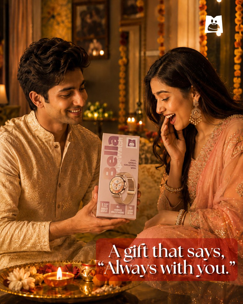 monkeymanstore's tweet photo. From tying rakhi to gifting Bella, a bond that lasts forever. This Raksha Bandhan, gift her chic, grace, wellness wrapped in luxury. A gift that says always with you, celebrate love today forever.

GIFT BELLA NOW: https://t.co/zTI0UKgQEh

#BellaApeWatch #RakshaBandhanGift https://t.co/6iLR0ilB3S