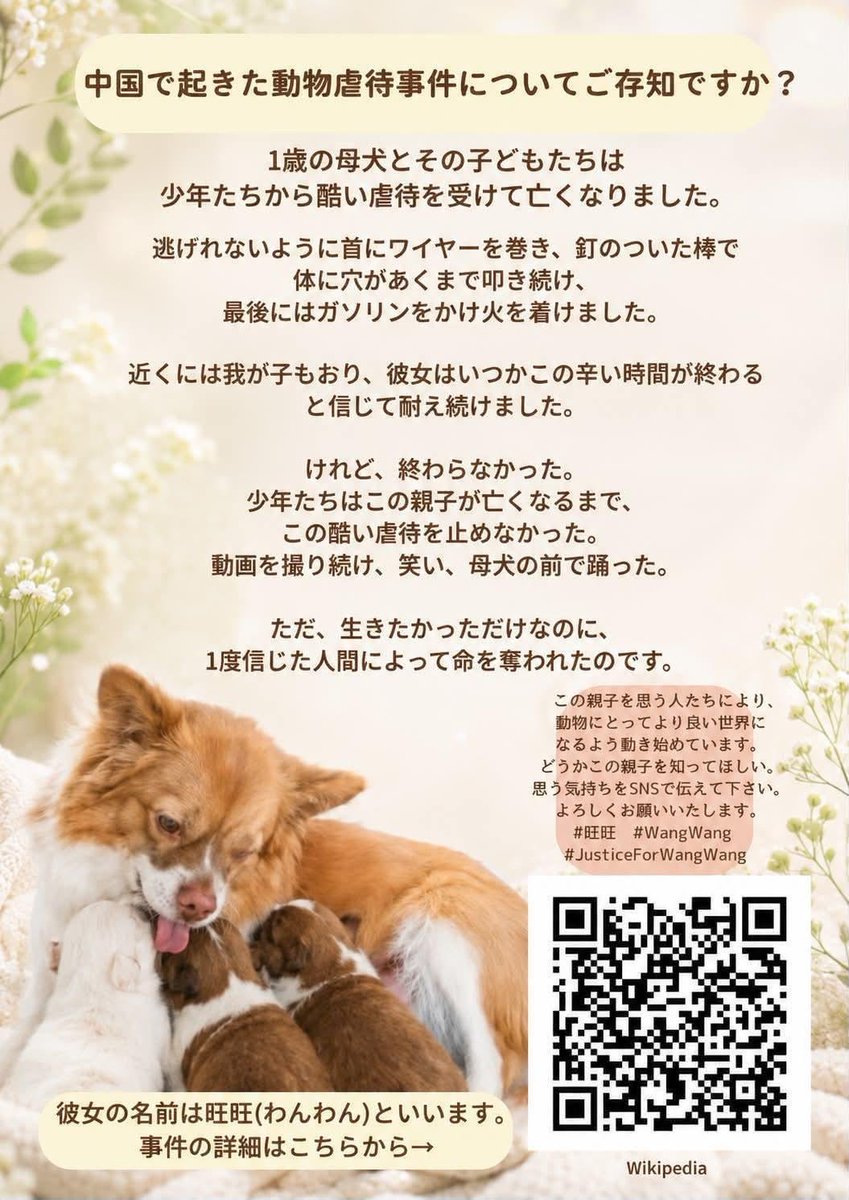 1030_xxx_0527's tweet photo. #旺旺の正義のため
#旺旺親子を惨殺した鬼畜一族に地獄の苦しみを

旺旺ちゃんも仔犬ちゃん達も皆可愛い
こんな愛らしい子達にあんな残虐で非道な行為を楽しんでやっていたあいつらが心底許せない
これからも声を上げ続けてくよ

画像お借りしてます https://t.co/sGjjDpKxfQ