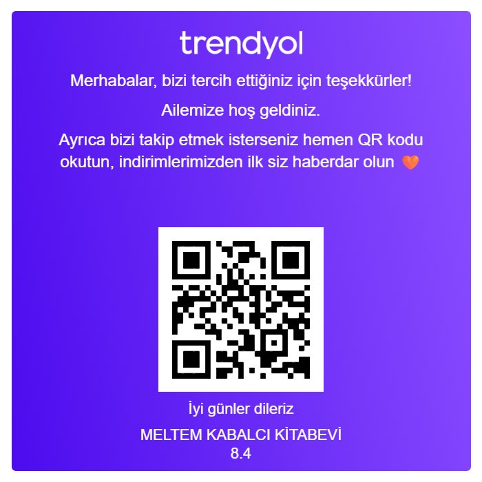 M_Kabalci's tweet photo. 📚 Kitapseverler, sizi ailemize bekliyoruz! 🧡

Bizi takip edin, indirim ve kampanyalardan ilk siz haberdar olun.

📲 QR kodu okut → Takipte kal → Avantajları kaçırma! https://t.co/poUgWH8avf