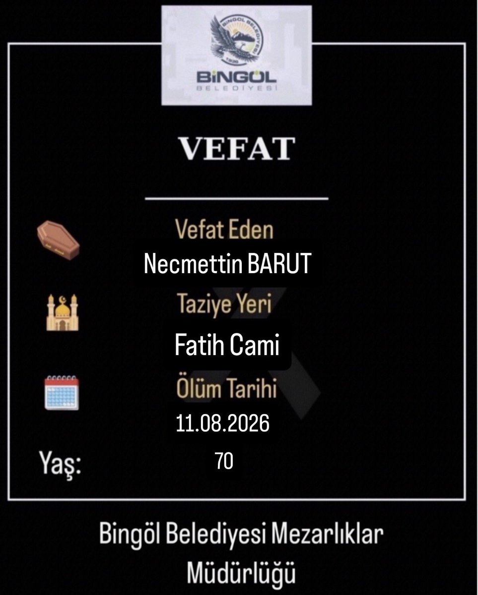isigmeclisi's tweet photo. Necmettin Barut..
70 yaşında..
Bingöl Adaklı'da çalıştığı inşaatta yüksekten düşerek hayatını kaybetti..
Yumaklı (Pakuni) Köyünden.. https://t.co/h52ZEoqyU9