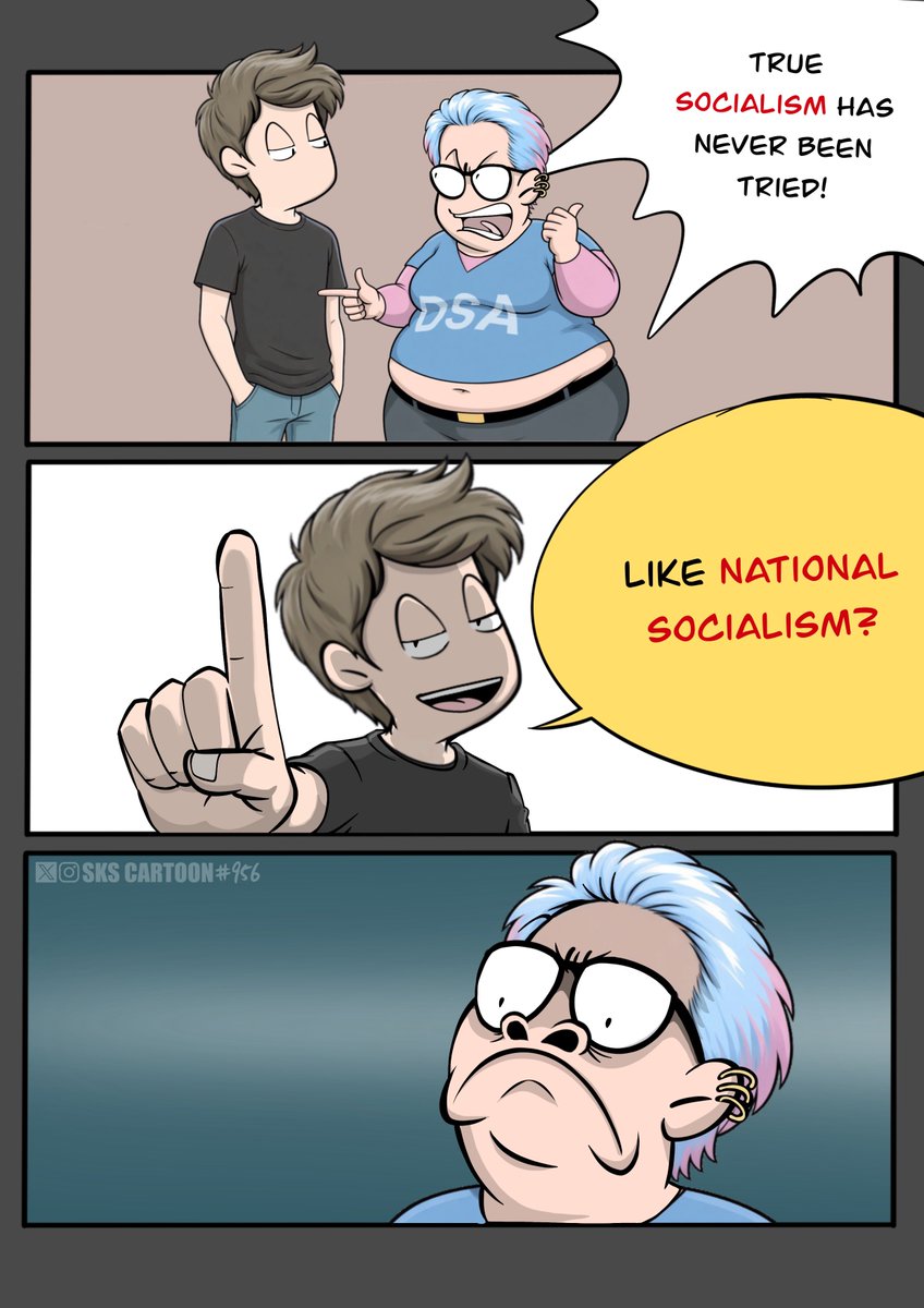 skscartoon's tweet photo. Next time some leftist claims that “socialism is a good idea, it just has never been properly implemented,” troll them right back with their own logic. https://t.co/sjPoZOLPFt