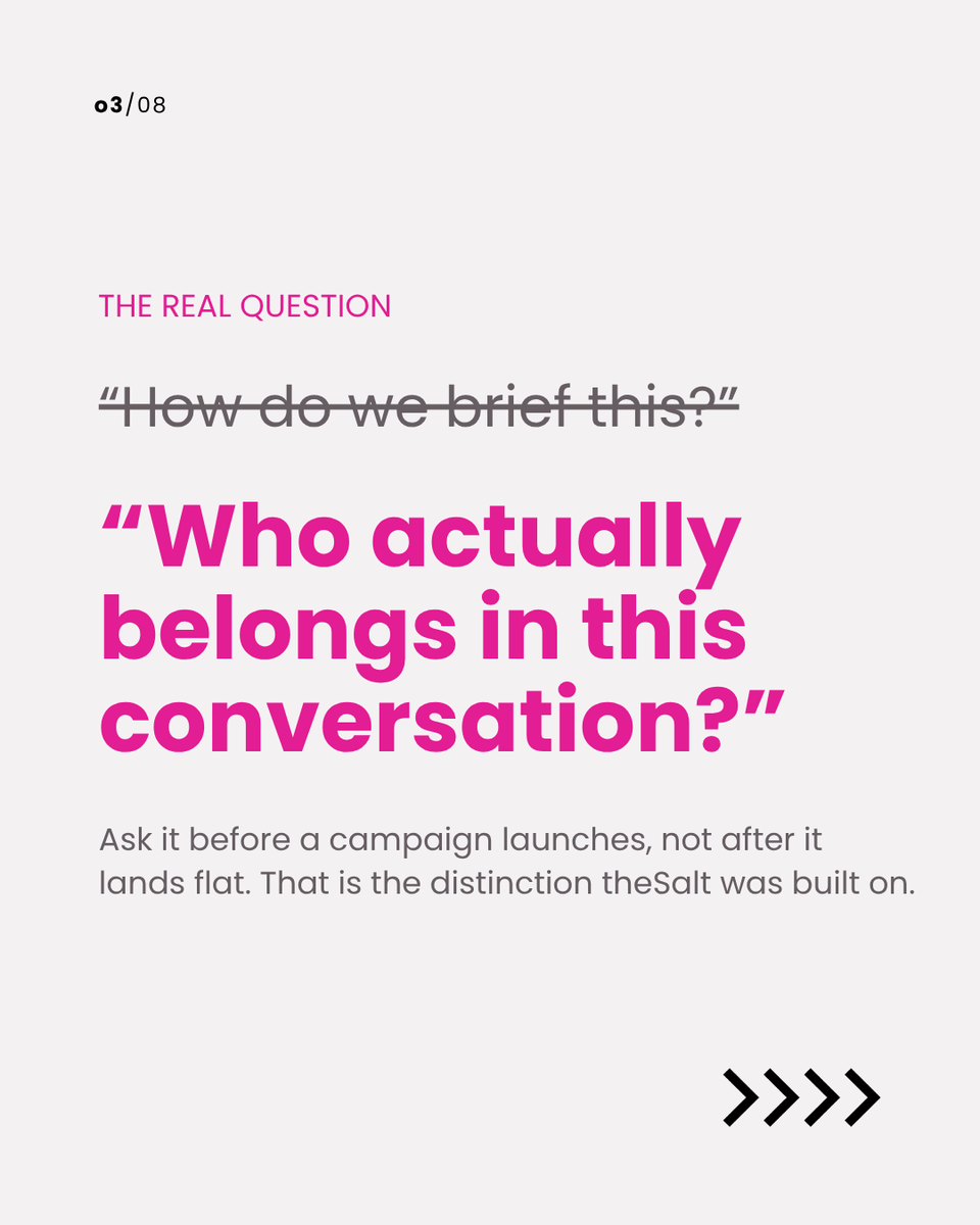 theSALT_ZA's tweet photo. The perfect brief means nothing in the wrong hands.
Part 1: Swipe to explore how theSalt connects you with the creators already using your products.
If you're not in the conversation, you're still being talked about.
#theSalt #CustomerGeneratedContent #WordOfMouth #CreatorEconomy #SouthAfrica #UGC #InfluencerMarketing