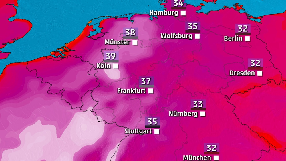 focusonline's tweet photo. Knapp 40 Grad: Nächster Hitze-Hammer noch vor dem Wochenende https://t.co/fMiVd4x3iY https://t.co/sN3md8zvXT